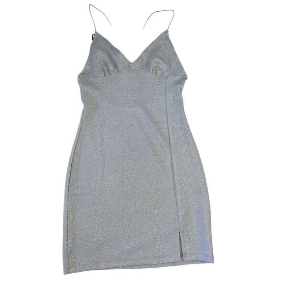 Nwt Divided Metallic Mini Dress Formal Party Clubwear Rave - Picture 9 of 13